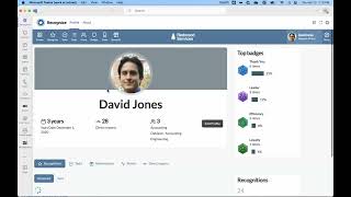 Microsoft Teams of the Recognize App Employee Experience Platform