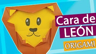 🦁 Cómo hacer un LEÓN de papel fácil - Origami sencillo