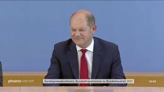Bundespressekonferenz: Bundesfinanzminister Olaf Scholz (SPD) zum Bundeshaushalt 2020 am 26.06.19