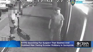 Caught On Video: Man Slashed, Stabbed During Scooter Robbery In Sunnyside