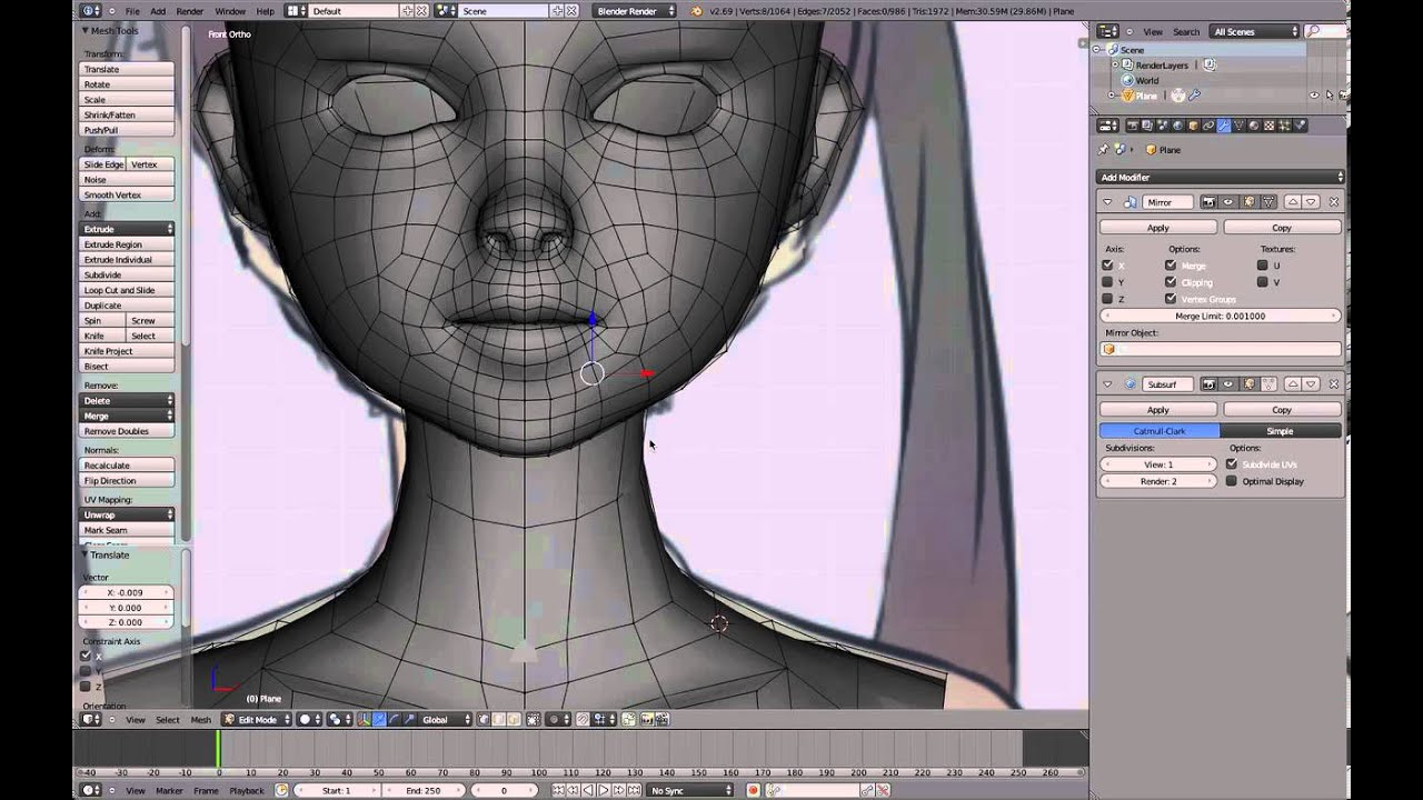 [Part 12/ 24] Blender Anime Character Modeling Tutorial - Shoulders And ...