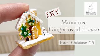 【DIY】miniature gingerbread house!#5 ミニチュアジンジャーブレッドハウスを作ったよ！How to make mini cookie house !Christmas