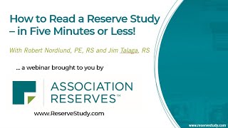 How to Read any Reserve Study in 5 Minutes or Less!
