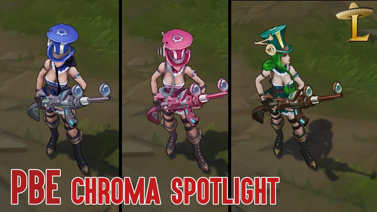 CAITLYN REBEL CHROMA - NEW CHROMA | LUSOR SKIN SPOTLIGHT (PBE) - YouTube