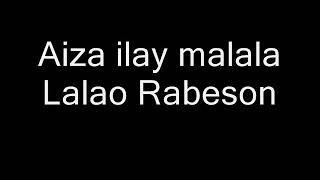 Aiza ilay malala Lalao Rabeson