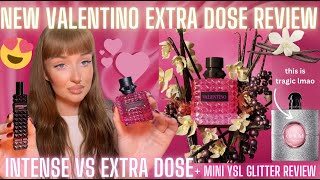 🩷HONEST VALENTINO EXTRA DOSE PERFUME REVIEW| + MINI YSL GLITTER REVIEW| COMPARISON WITH INTENSE🫣