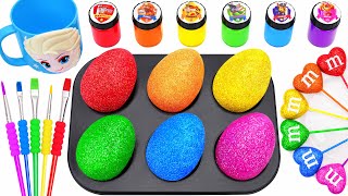 Satisfying Video l DIY How to make Rainbow SLIME From Mixing Stars Lollipop \u0026 Painting Cutting ASMR