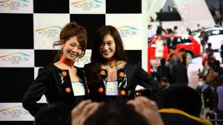 Cute Sapporo motor show girls Miku Tagawa and Ai Yamamoto 札幌モーターショーガール2016