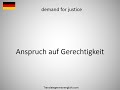 how to say demand for equality in german