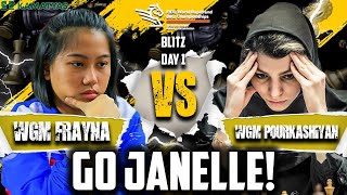 PANG ILAN SI JANELLE SA BUONG MUNDO SA BLITZ? WGM Frayna vs WGM Pourkashiyan World Blitz 2022