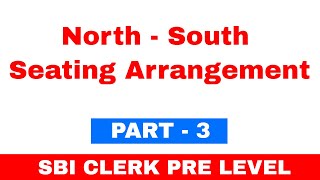 North South Seating Arrangement SBI Clerk Pre 2018 Exam Level Question | Part 3