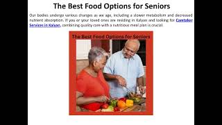 Seniors' Favourite Meals