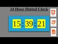 24 Hour Digital Clock using Javascript | Gionsec