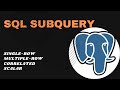SQL Queries 3 -  SubQuery
