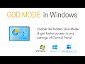 How to Activate God Mode in Windows 11 -  Get Faster Access to settings of Control Pannel