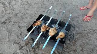 Тестируем мангал - готовим куриные ножки / Test the brazier - prepare chicken legs