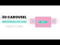 Simple 3D Carousel using Materialize CSS