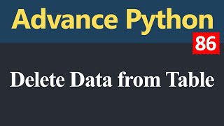 How to Delete Data from Table in Python (Hindi)