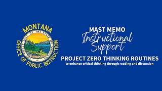MAST Memo November 2025 ELA - Project Zero Thinking Routines