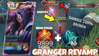 GRANGER REVAMP TOO OVERPOWER?! DAMAGE 100% BROKEN | GRANGER REVAMP 2024 - MOBILE LEGENDS