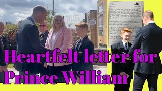 Prince William meets boy who wrote heartfelt letter to him