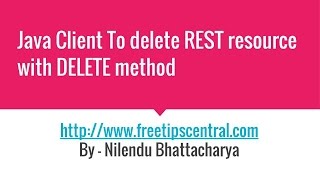 Java Client And Service To delete REST resource with DELETE method