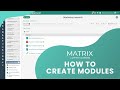 MATRIX LMS - How to create modules