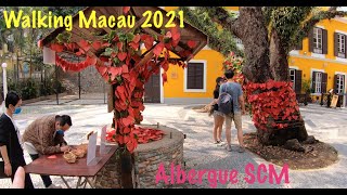 [4K] Walking Macau 2021: Albergue SCM - St  Lazarus district - 澳門仁慈堂