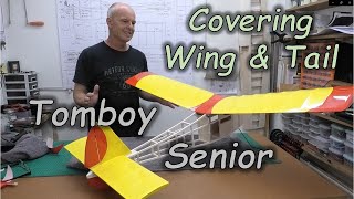 Tomboy Senior - Build Series - Pt 10: Covering the Wings, Tailplane & Fin in Oracover (Ultracote)