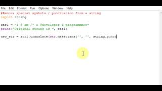 python program ro Remove special symbols punctuation from a string