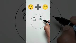 😯 + 😵‍💫|Emoji mixing|Creative work #satisfying #shorts