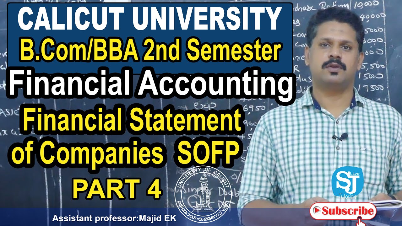 Calicut University Second Semester B.Com/BBA Financial Accounting FA ...