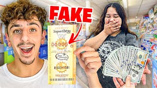 Fake Lottery Ticket Prank, But They Actually Win $10,000