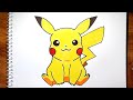 How To Draw Pikachu (with color) | Pokemon | SuchonaRt.