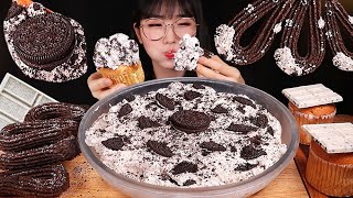 ASMR 오레오 쿠앤크 파티! 오레오케이크 오레오 츄러스 컵케이크 먹방 Oreo Cookie \u0026 Cream Oreo Pudding Cake Oreo Churros MuKBang!