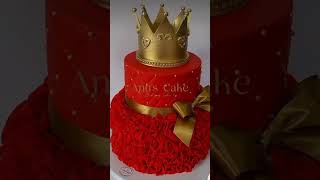 Mouth-watering Princess Red color  themed Designer  cake beautifully designs shorts#shorts