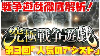 【ダンメモ】“究極戦争遊戯”全５回？でウォーゲームを徹底分析！第３回「人気のアシスト」