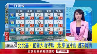 12/19 北北基、宜蘭大雨特報！　北、東濕冷雨周末轉晴