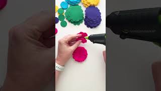 Colorful felt flower #feltflower #diy #flowercraft