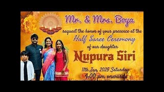 Nupura Siri's Half Saree Ceremony!