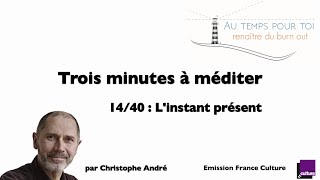 Trois minutes à méditer - avec Christophe André - 14/40 - L'instant présent