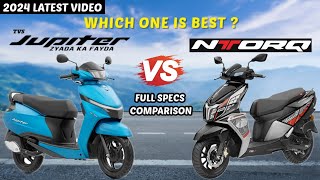 Tvs Ntorq 125 Vs Tvs Jupiter 2024 Full Comparison Video | Tvs Ntorq Mileage Comparison | Tvs Jupiter