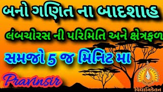 ભૂમિતિ ની સમજ || લંબચોરસ નું ક્ષેત્રફળ અને પરિમિતિ || પાયા નું ગણિત || By Pravin Sir