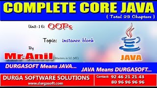 Core Java - OOPs instance block