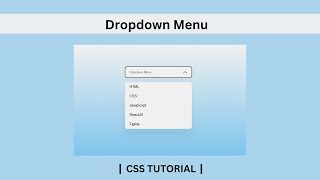 Dropdown Menu Using Html CSS JS with Source Code