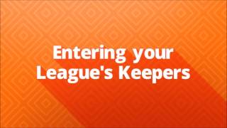 Entering Keepers in the Draft Analyzer