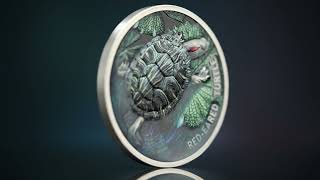 Red-Eared Turtle Lifelong Journey 2 oz Antique finish Silver Coin 2$ Niue 2024