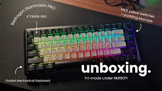 [NEW] Unboxing Redragon Stormrazor Pro K713RGB-Pro | Gateron yellow switches+pudding keycaps