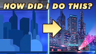 How I Turned These Shapes Into a Detailled City | Artist Commentary