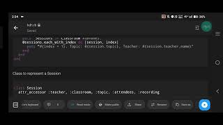 Ruby Program to Design a Virtual Classroom System | OOP Concepts Example